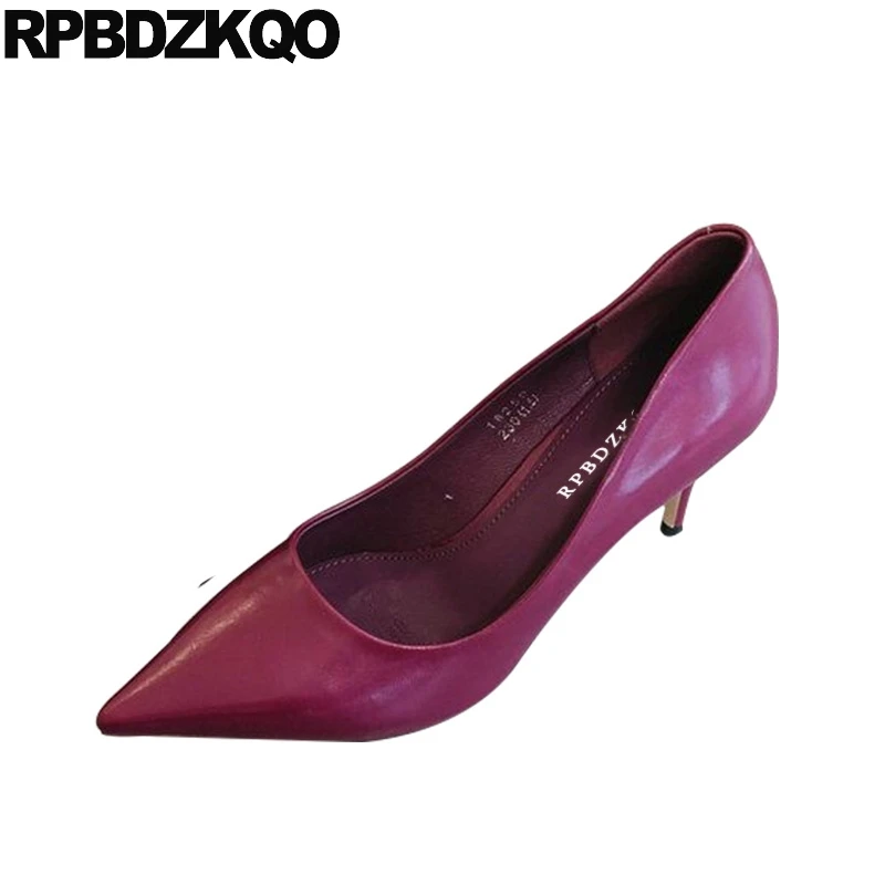 

2021 Purple Winkle Picker Pointed Toe Black Elegant Scarpin Thin Size 4 34 8cm Stiletto Women High Heels Pumps Office Nude Shoes