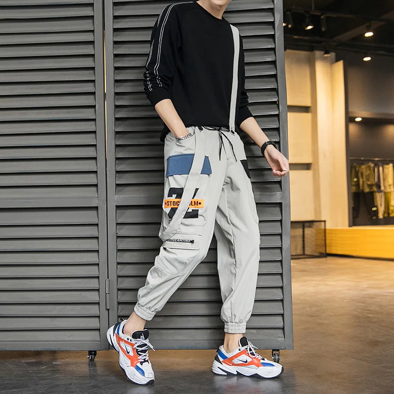 Men's Cargo Jogger Pants Pocket Hip Hop Leisure Casual Trousers Street  Style