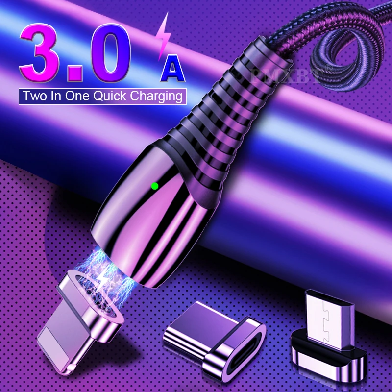 Магнитный кабель Micro USB Тип C зарядный для xiaomi redmi note7 Android iphone Umidigi F2 шнур|Кабели