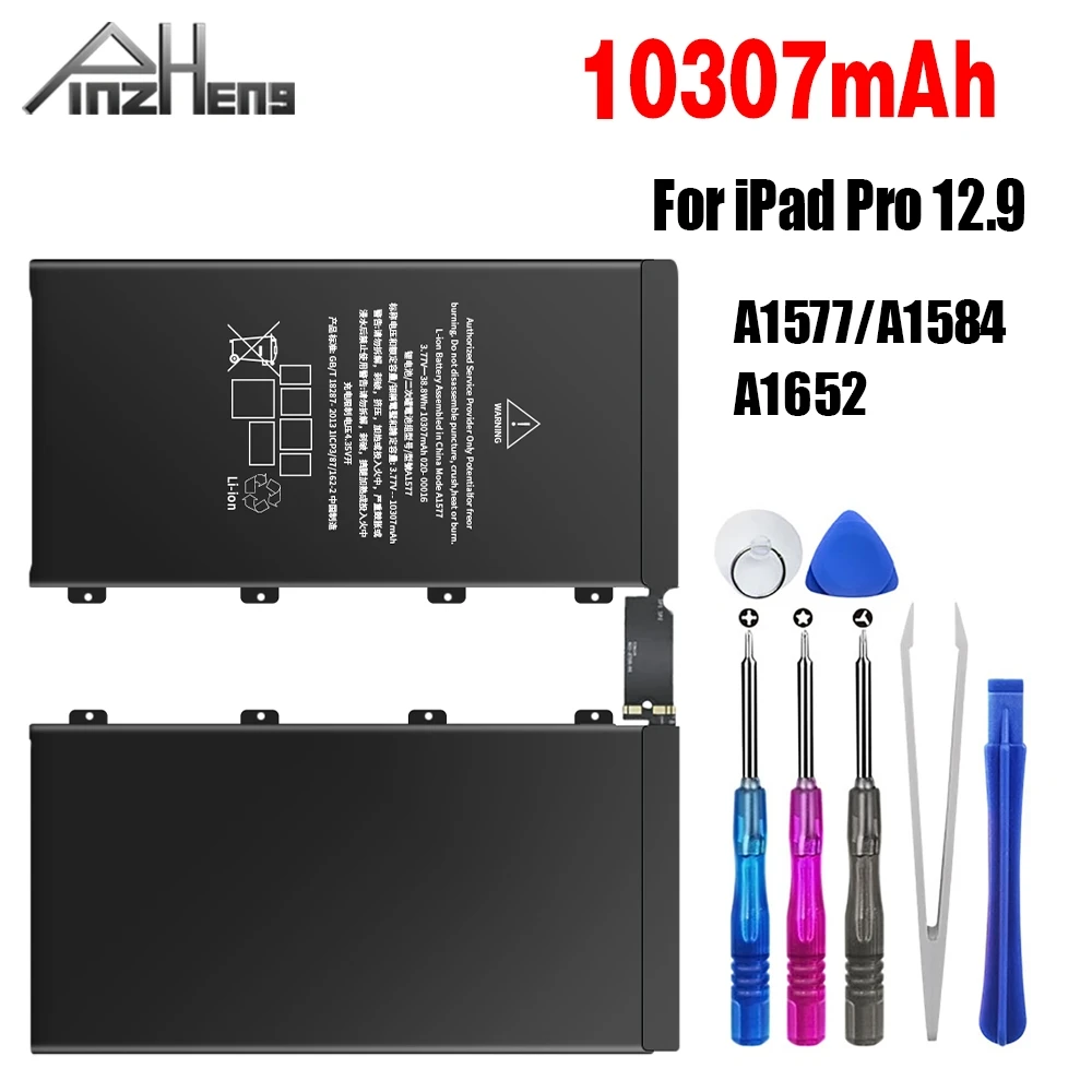 

PINZHENG 10307mAh Tablet Battery For iPad Pro 12.9 A1577 A1584 A1652 Replacement Bateria For iPad Pro 12.9 Battery With Tool