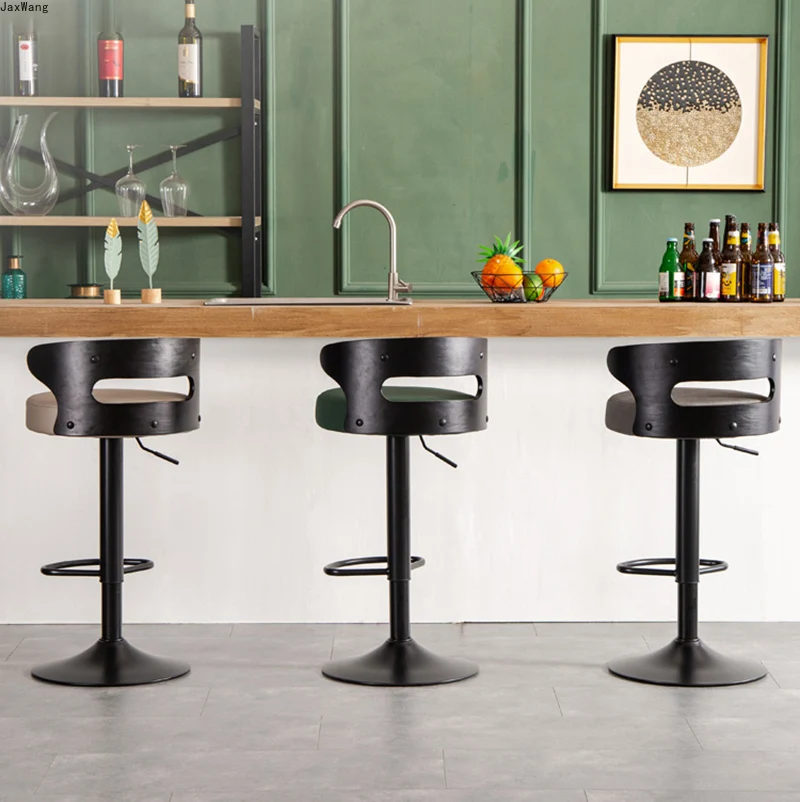 Скандинавский барный стул минималистичный современный из кованого железа со