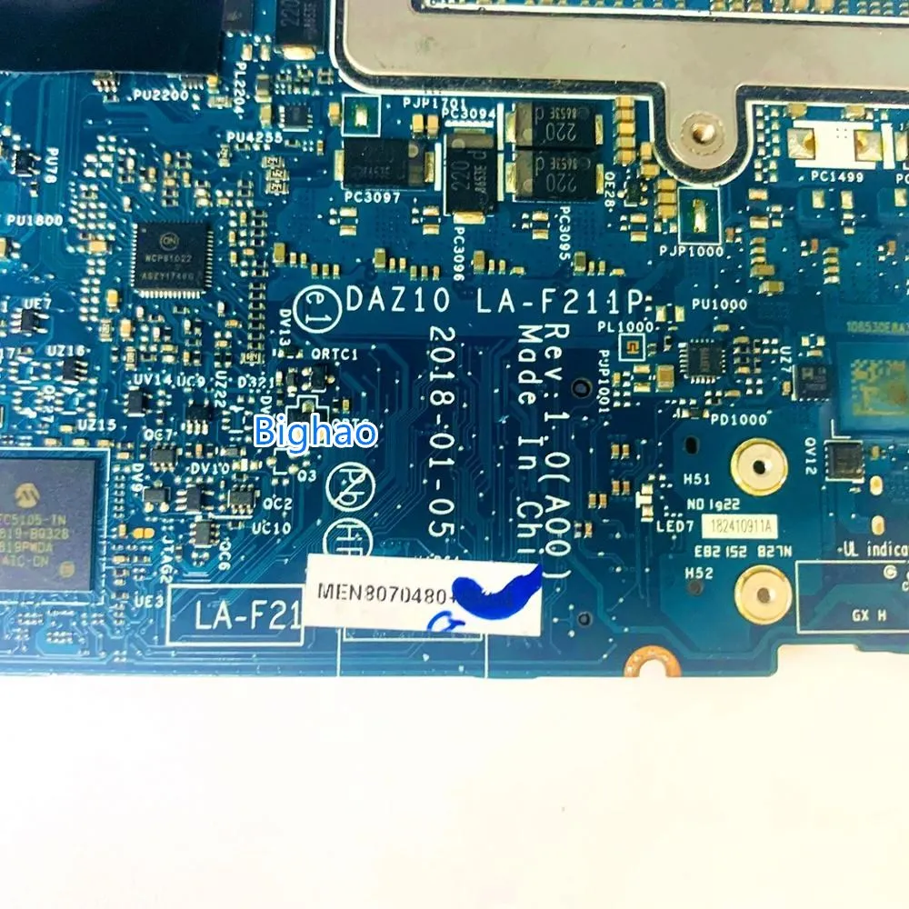 

CN-05MJK3 0CPMJ6 05MJK3 For DELL XPS 15 9575 2-in-1 Laptop motherboard DAZ10 LA-F211P MB W/ I5 CPU RAM-8GB 100% Fully Tested