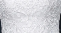 Real photo vintage lace bridal gown sleeves applique long train slubne off shoulder vestido de novia Bespoke Wedding Dresses