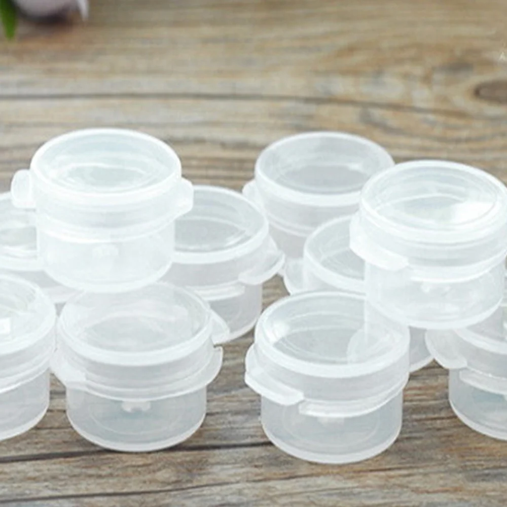 

50pcs/lot 5g Empty Bottles Transparent Sample Make Up Jar Sealing Pots Refillable Bottles Portable Travel Face Cream Containers