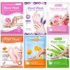 PUTIMI 2 шт Маски для рук парафин воск отшелушивающая маска для рук Уход питание отбеливающая маска ноги пилинг маска омертвевшие чешуйки кожи и на высоком каблуке