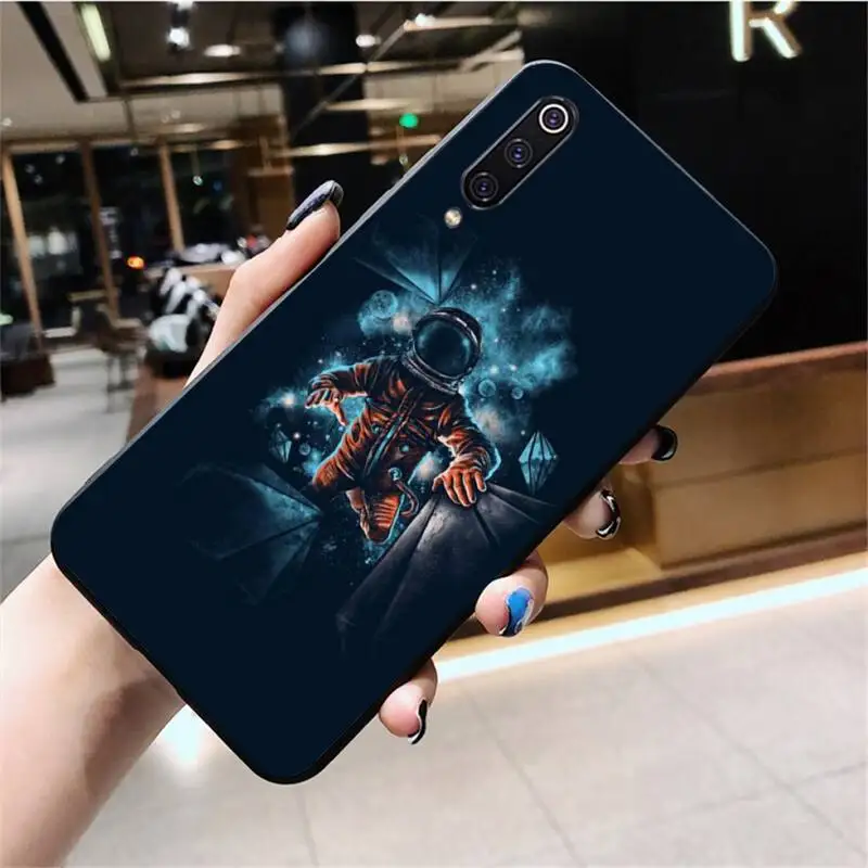 NBDRUICAI космический астронавт мягкий силиконовый черный чехол для телефона Huawei Honor 30 20 10 9 8 8x 8c v30 Lite view
