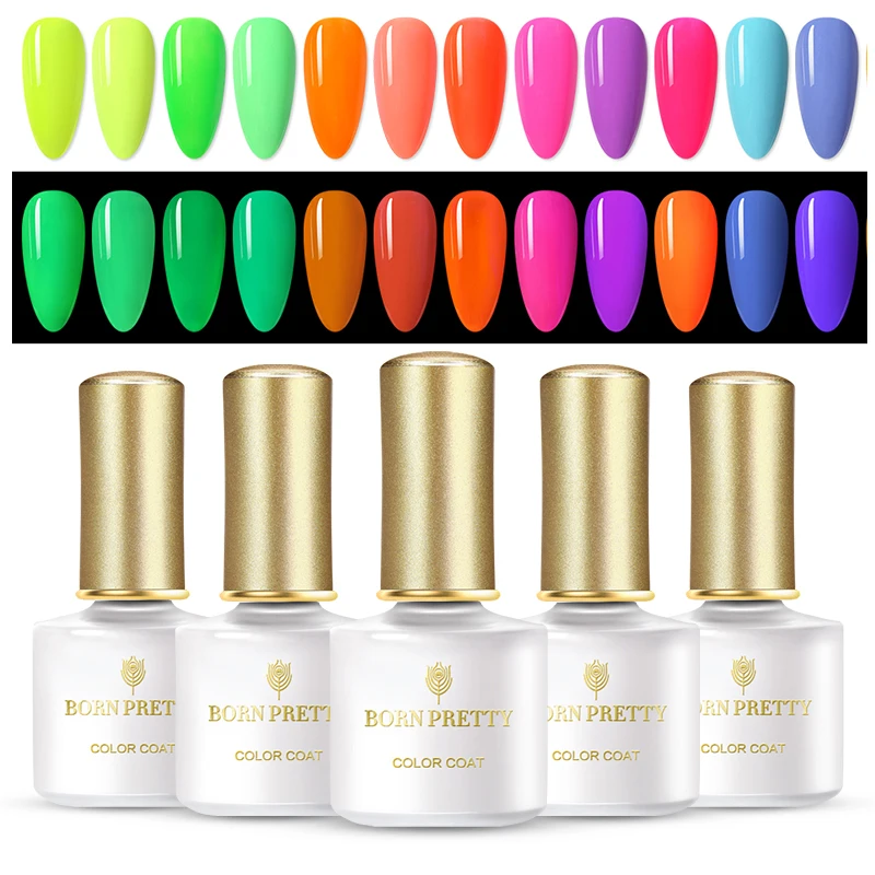 Набор неоновых гелей BORN PRETTY полуперманентный цветной лак для маникюра