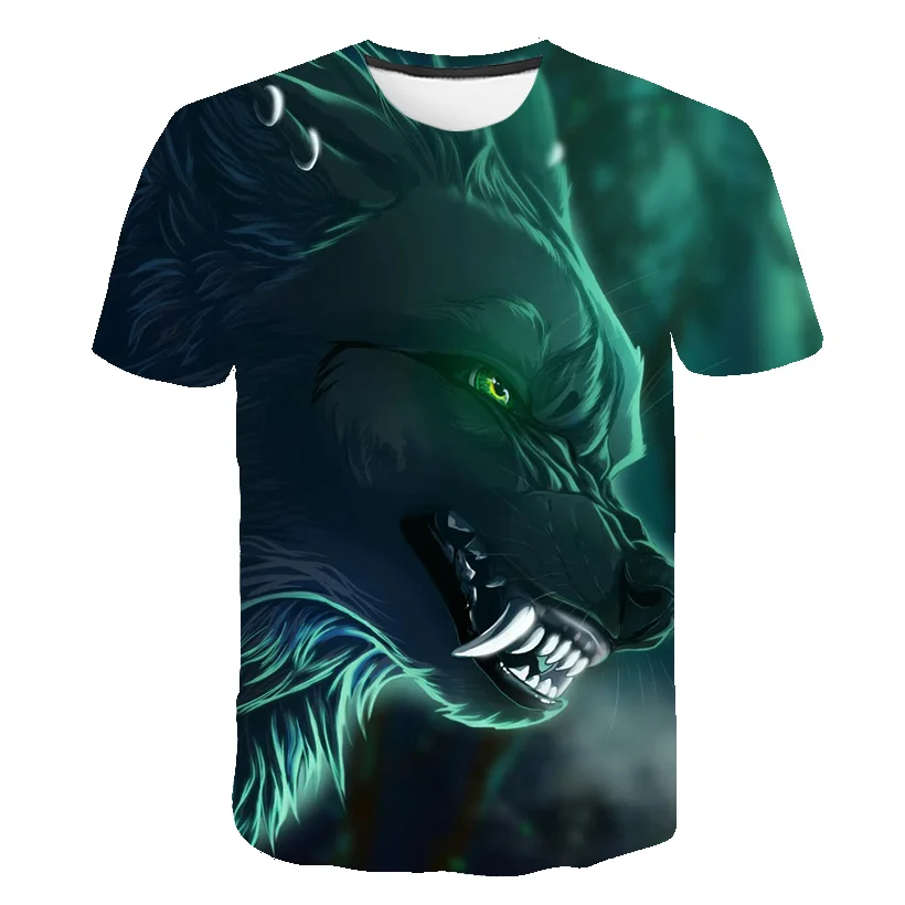 

Moda masculina camiseta masculina 2021 mais novo 6xl lobo 3d impresso animal legal engraado camiseta masculina manga curta ver