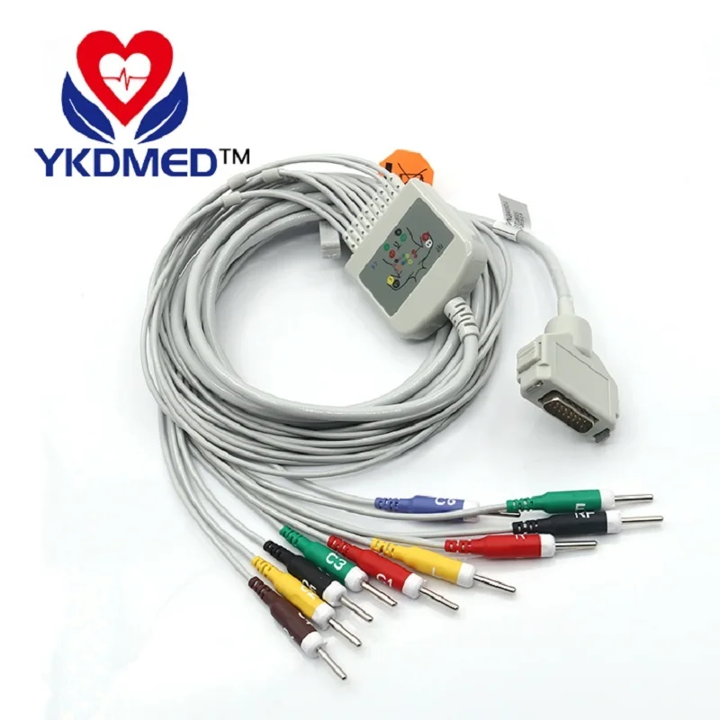 Бесплатная доставка совместимый с Fukuda Denshi 10 свинцовый Цельный Серия EKG