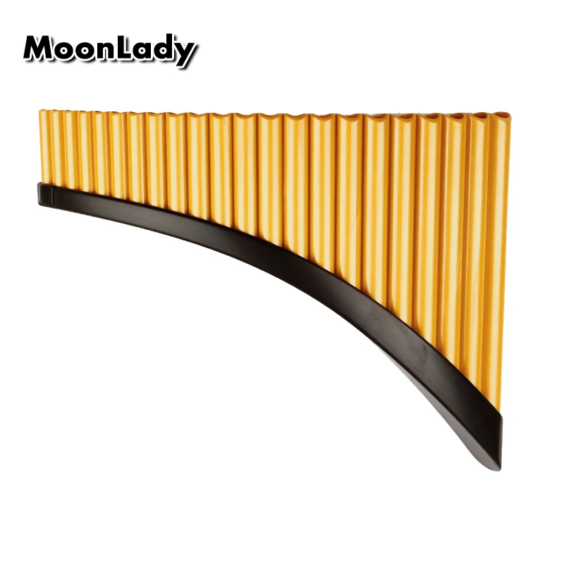 

22 Pipes G Key Pan Flute Left Hand ABS Plastic Pan Pipe Gold Color Musical Instrument Pan Pipes Good Quality Woodwind Instrument
