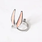 Модные открытые кольца в виде кролика для женщин, ювелирное изделие, кольцо на палец, женское винтажное простое милое кольцо, кольца обещания на свадьбу для девочек-подростков, подарок