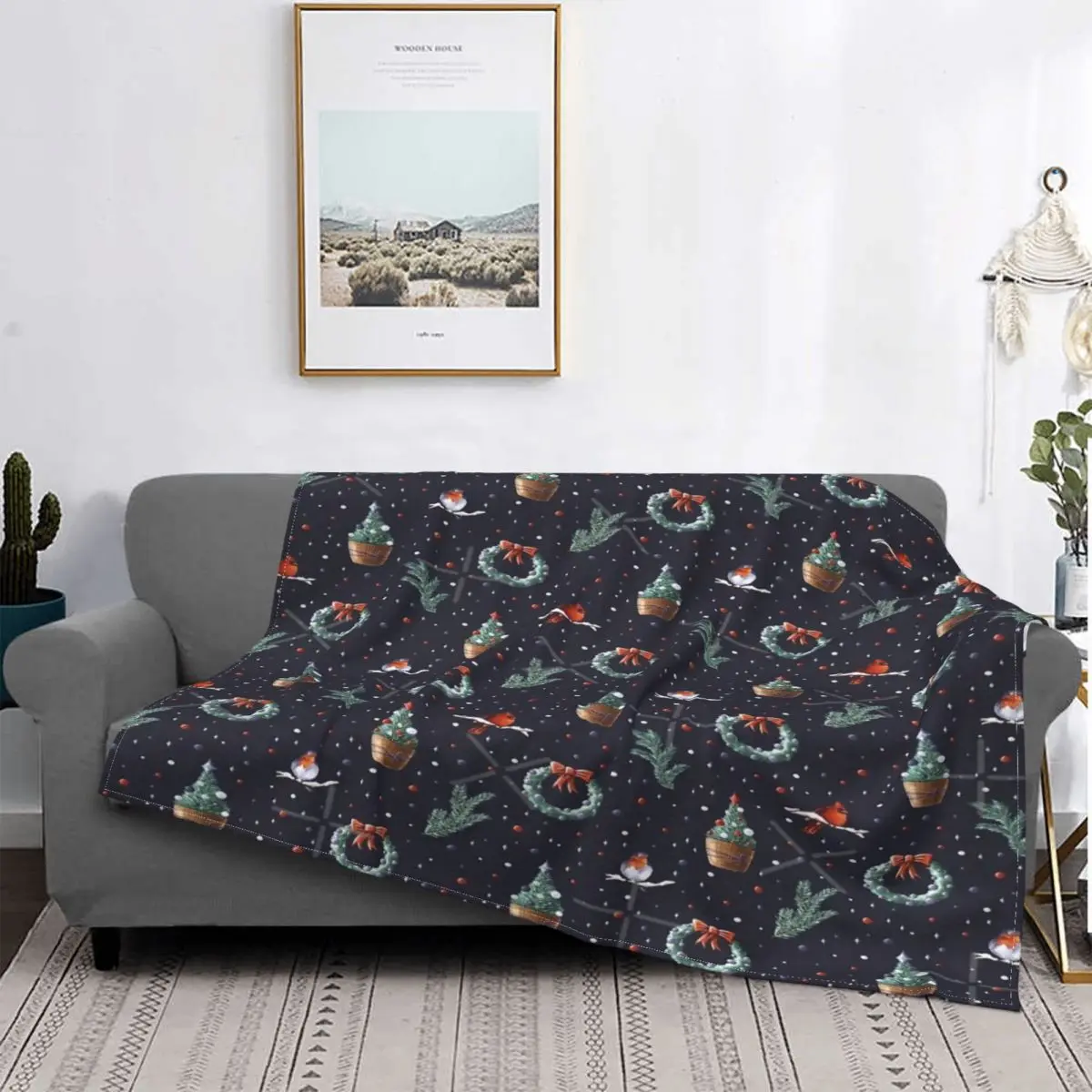 

Patrón navideño sin costuras con manta 422, colcha para cama a cuadros, manta de verano a cuadros de Anime, textil de lujo para