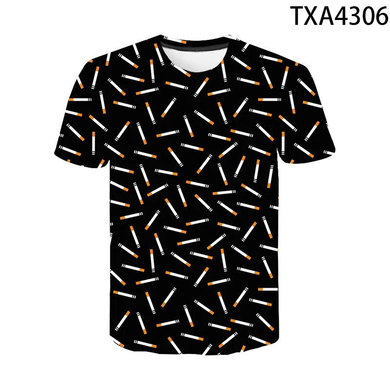 Футболка для мальчиков и девочек Повседневная модная рубашка с 3D рисунком