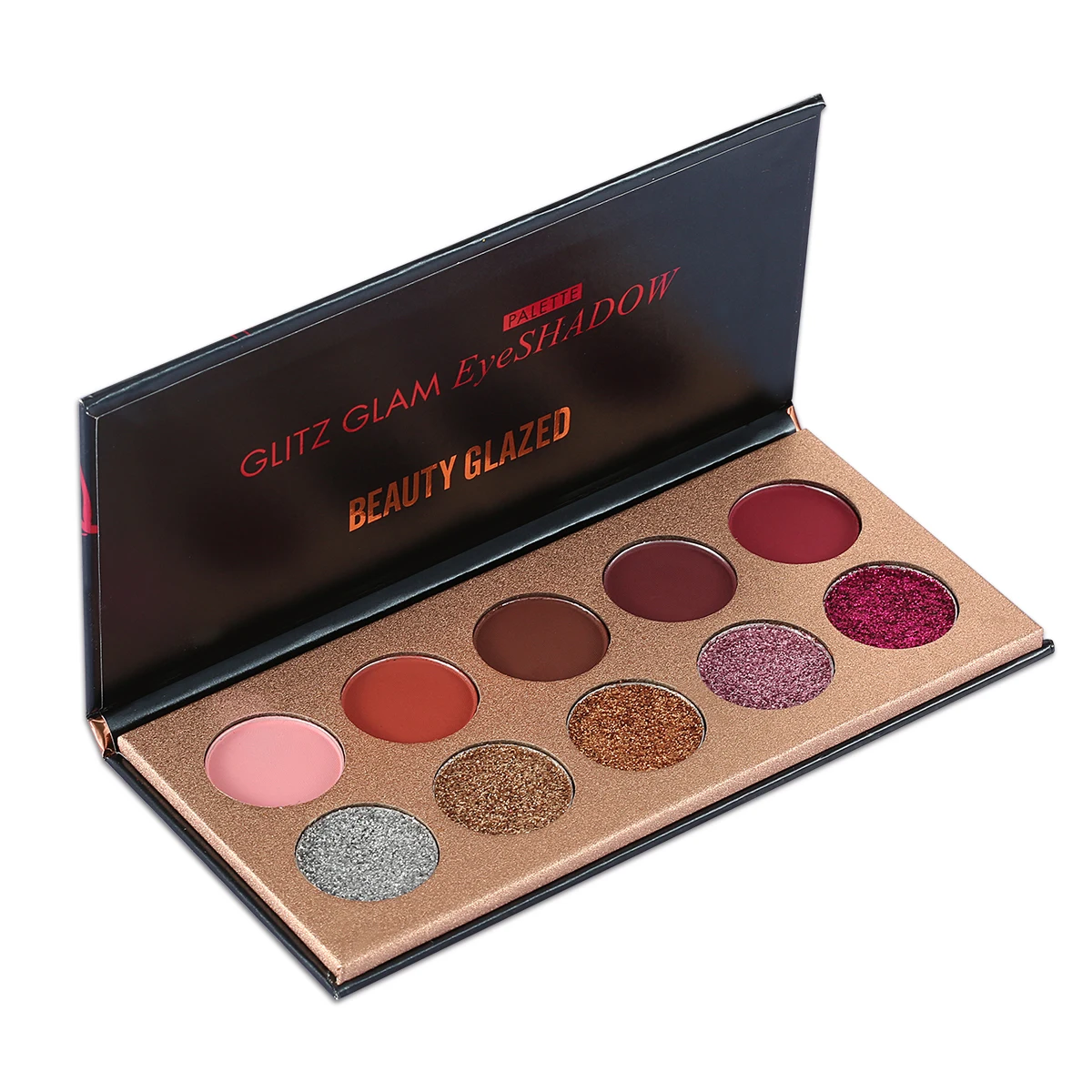 Блестящие тени для век 10 цветов блестящие матовые отжимаемые алмазные Теплые