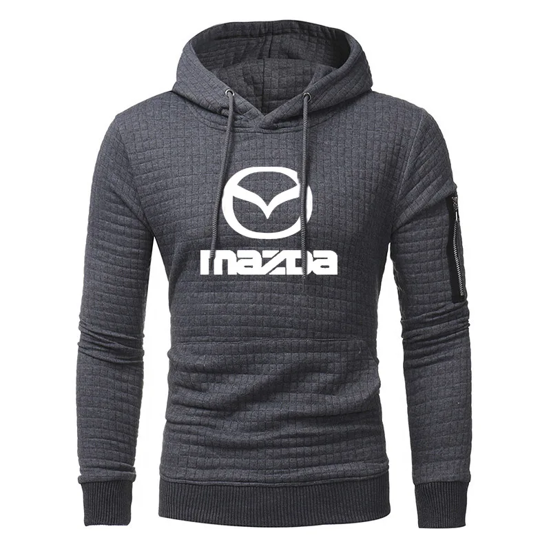 

The New Men Sweatshirt Mazda Car Logo Printing Spring Autumn Stitching Pullover Cotton High Quality Harajuku Casual Men's Hoodie