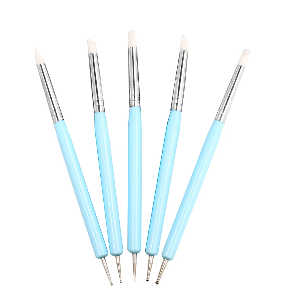

Double-Ended Dotting Set Nail Art Embossing Ceramic Modeling Tools Pottery Craft Art Silicone Clay Thermoplastic Brushes