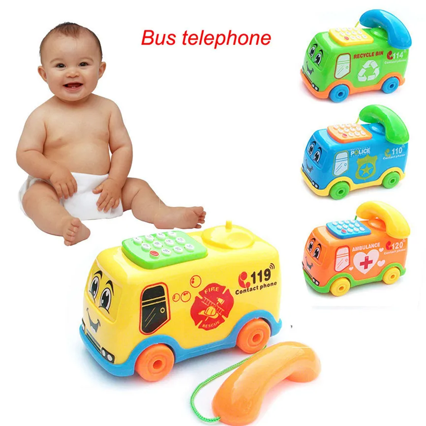 

2020 Baby Toys Music Cartoon Bus Phone Educational Developmental Kids Toy Gift Children Early Learning Exercise Baby Kids Game