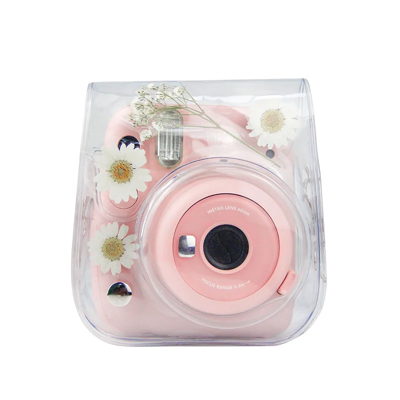 Прозрачный чехол для камеры Polaroid Fuji Fujifilm Instax Mini 11/9/8 засушенные цветы из ПВХ |