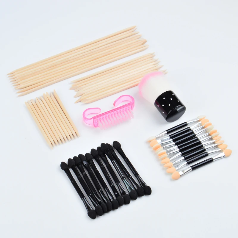 

Wood Sticks for Cuticle Pusher Cuticle Remove Tool forks for nails Manicures Tools Disposable double-ended eyeshadow brush