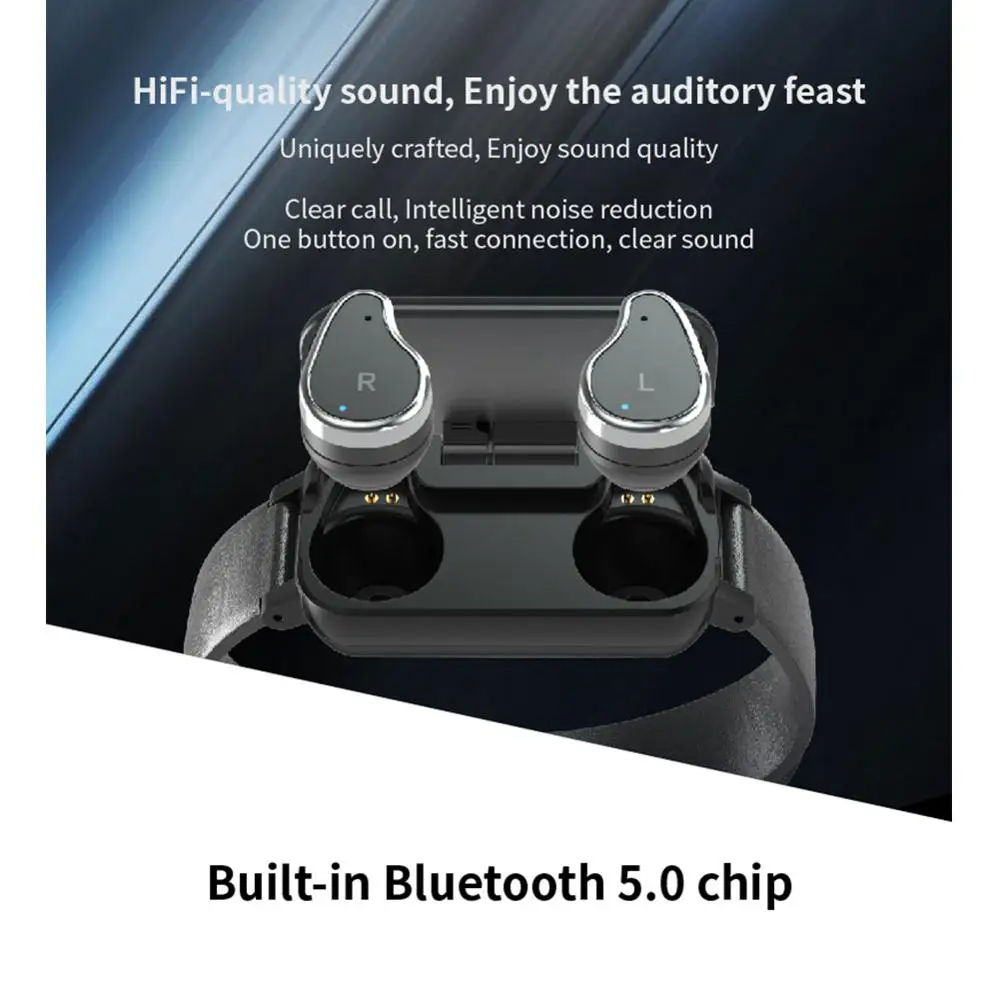 Спортивные Смарт часы 2 в 1 с Bluetooth 5 0 наушники напоминания о звонках пульсометром