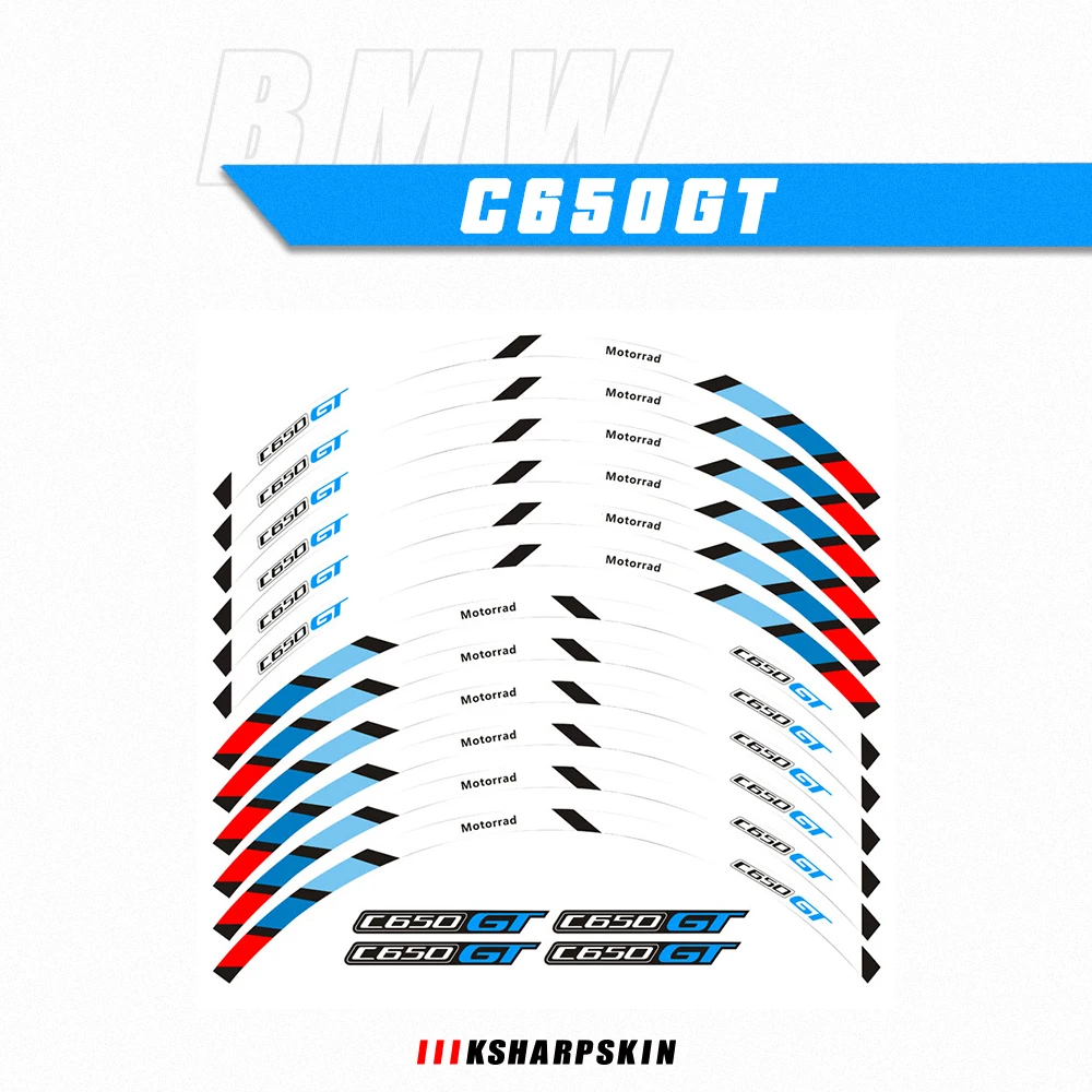 Светоотражающие мотоциклетные наклейки 12 полосок для BMW C650GT c650 gt | Автомобили и