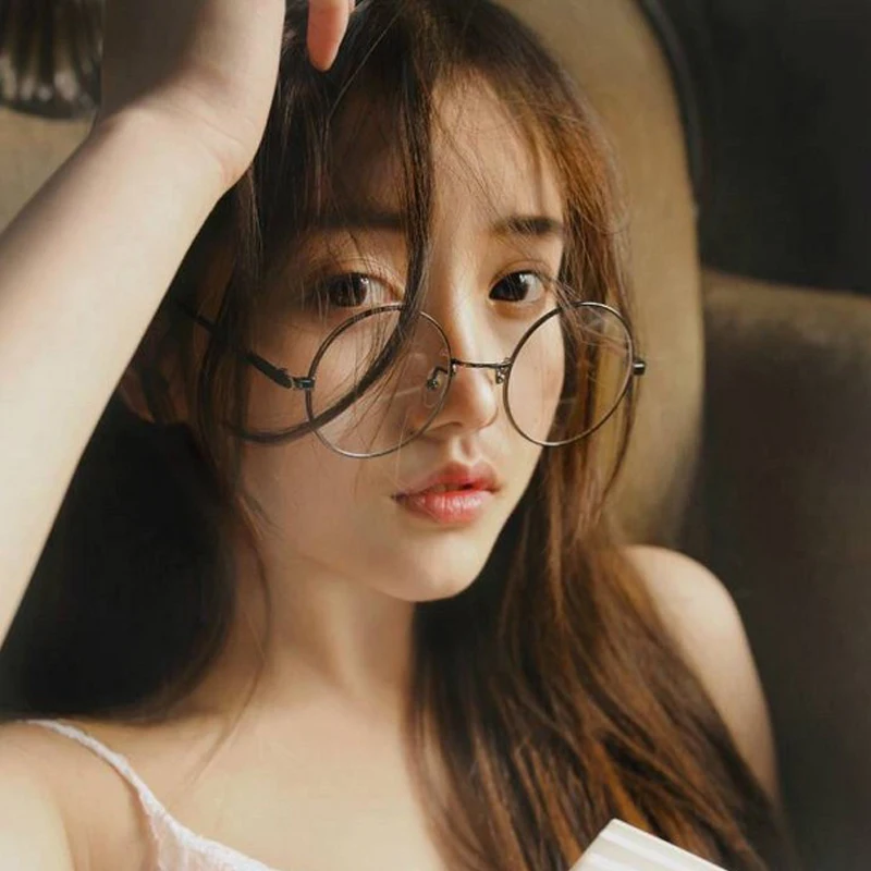 Модные Винтажные ретро очки в металлической оправе с прозрачными линзами