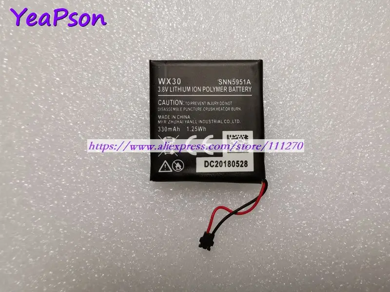 Оригинальный аккумулятор Yeapson WX30 SNN5951A 330 мАч для Motorola Moto 360 1st-Gen 2014 аккумуляторы