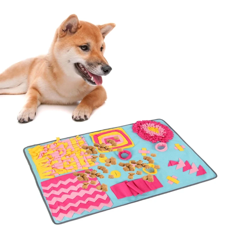 

Pet Dog Snuffle Mat Nose Smell Training Blanket Sniffing Pad Slow Feeding Bowl
