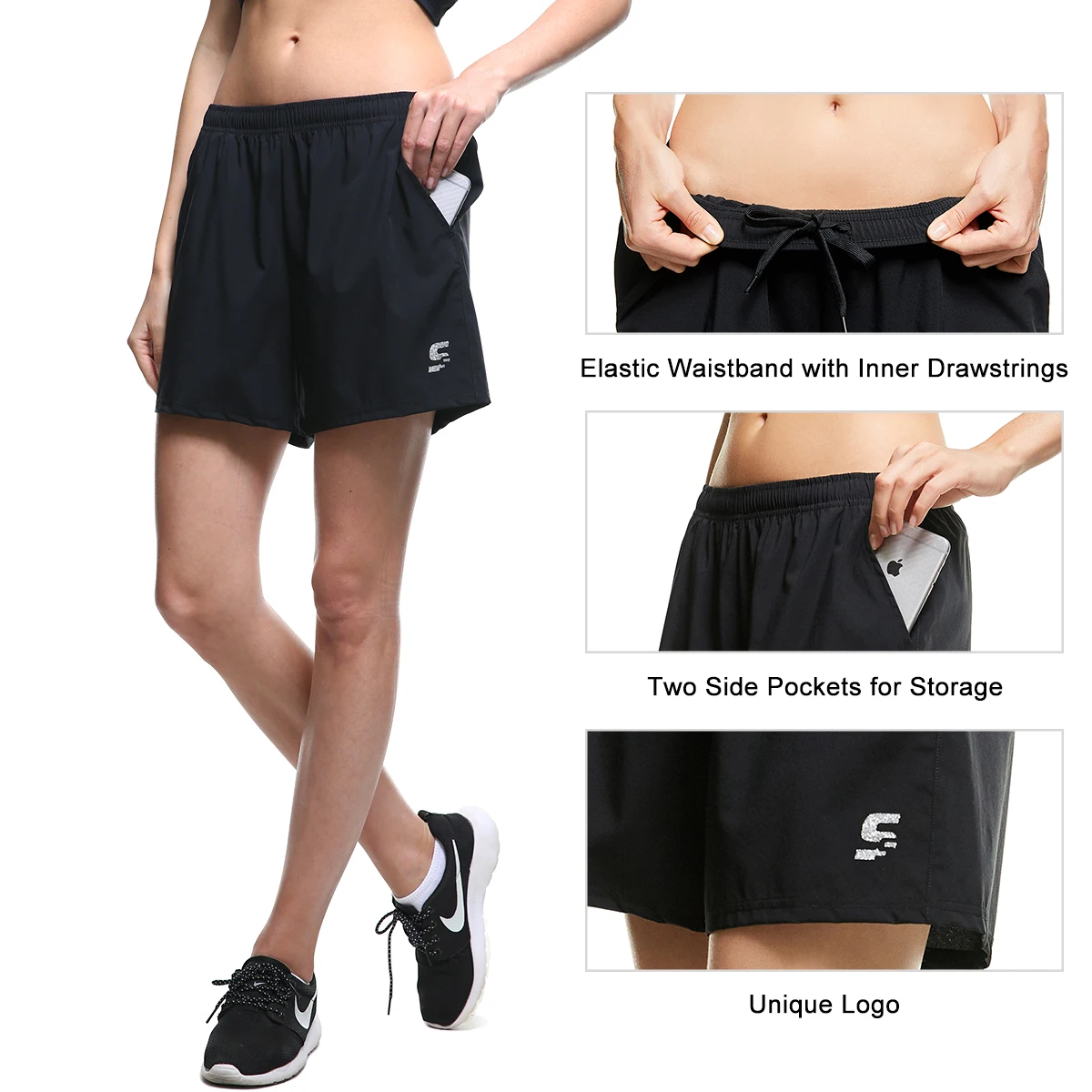 

Women 2 In 1 Yoga Shorts Fitness Running Biker Workout Short Gym Sport Quick Dry Spandex Athletic Pants with Pocket Women 2020