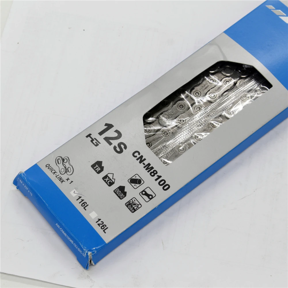 SHIMANO XT CN M8100 12-speed Chain with Quick-Link116/126L Mountain Bike Bicycle CN-M8100 MTB Road Chains | Спорт и развлечения
