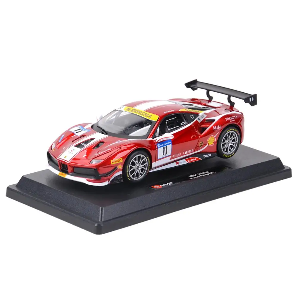 Bburago 1:24 Ferrari 488 вызов 2017 формула гоночный спортивный автомобиль статические литые