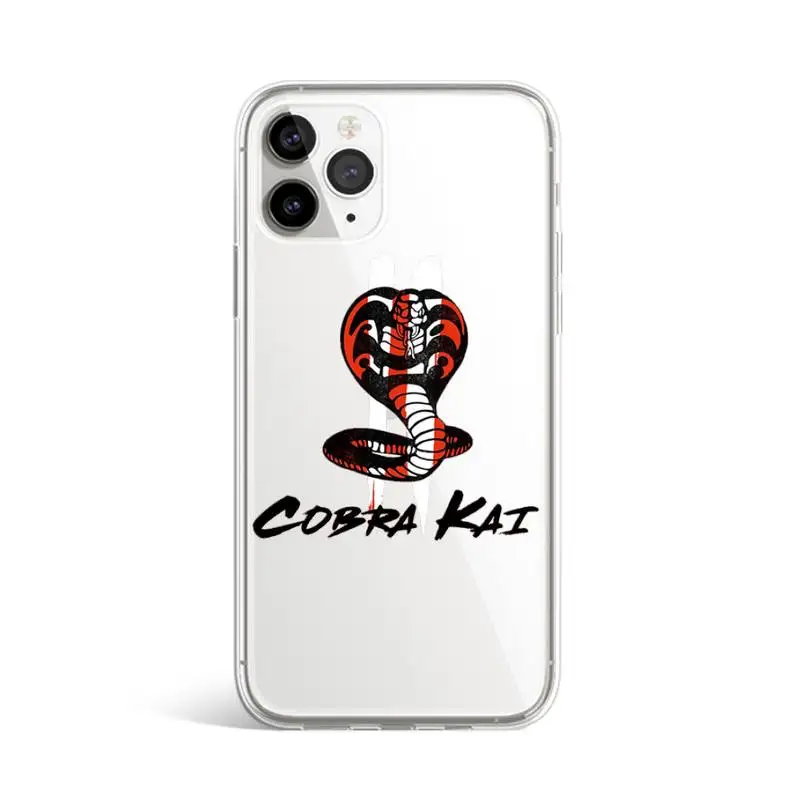 

Cobra Kai Phone Case Transparent for iPhone 11 12 mini pro XS MAX 8 7 6 6S Plus X 5S SE 2020 XR