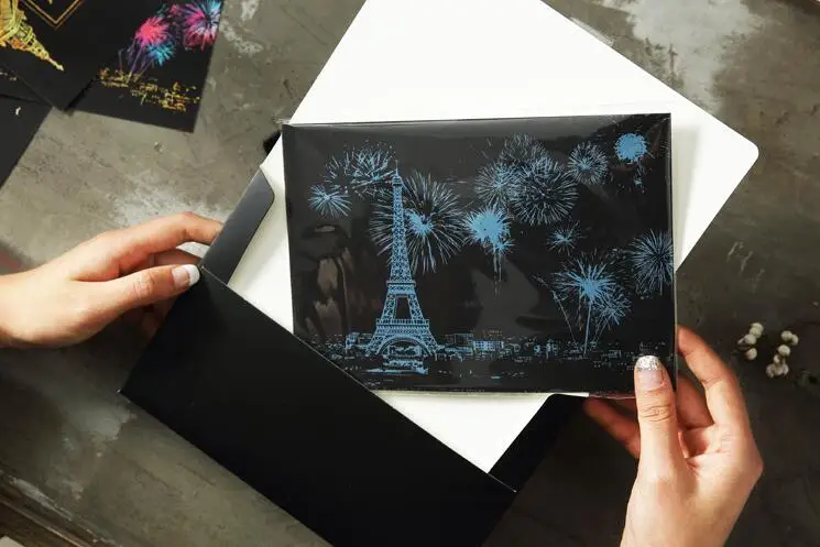 4 шт./партия 20x14 см Волшебная вертушка художественная бумага для рисования с