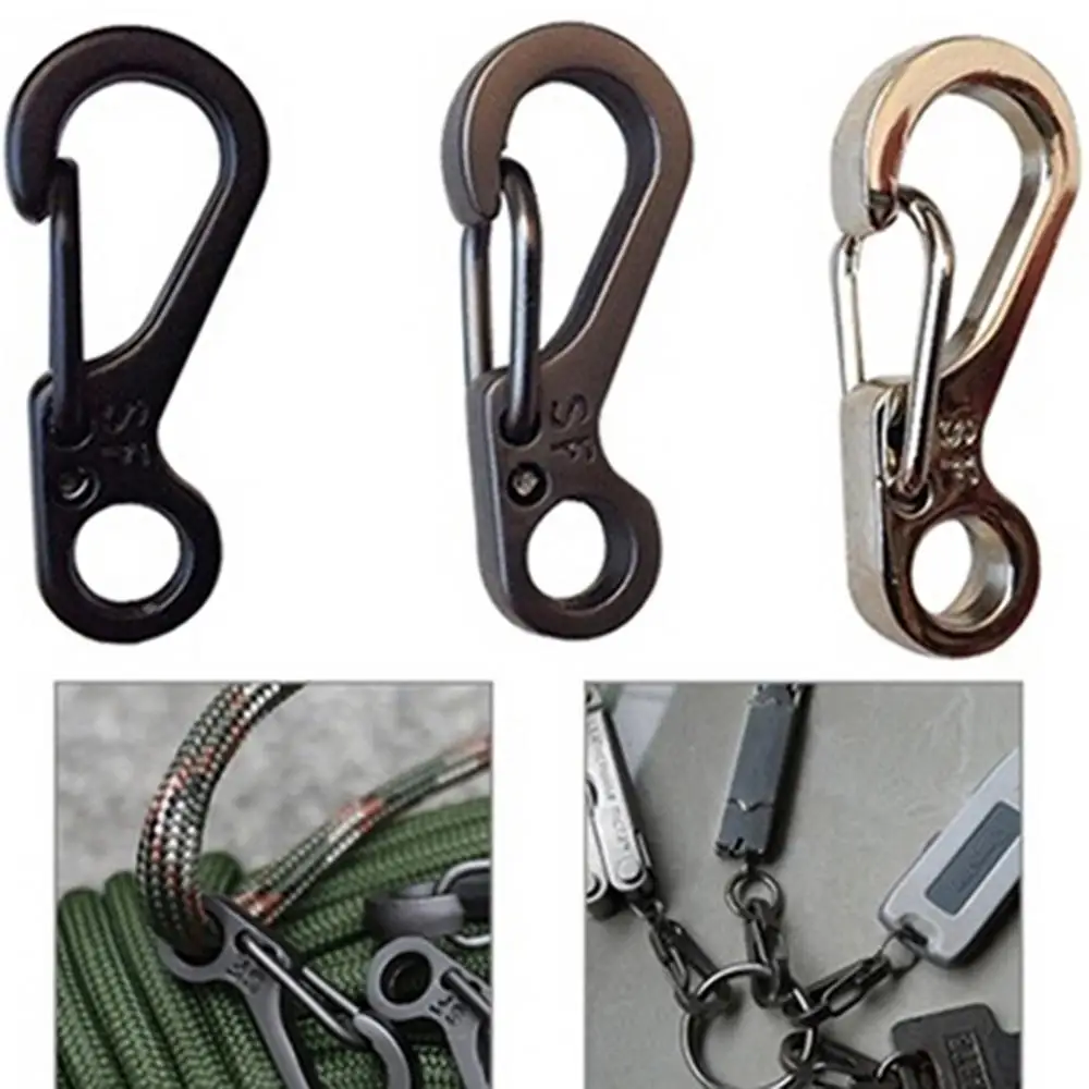 

10x Mini SF Carabiner Climbing Backpack Spring Clasps Keychain Bottle Hooks Climbing Accessories Tactical Survival Tool