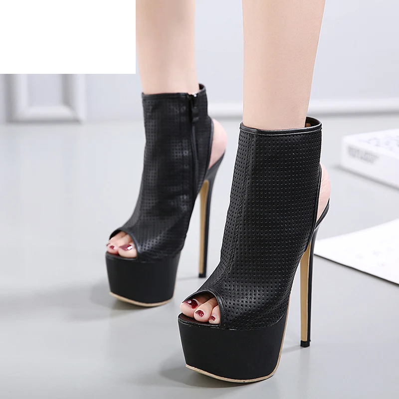 

Fashion Women Sandals Pumps Shoes Peep Toe Cut-outs Shoes Sexy High Heels Gladiator Sandals Women Plus Size 35-40