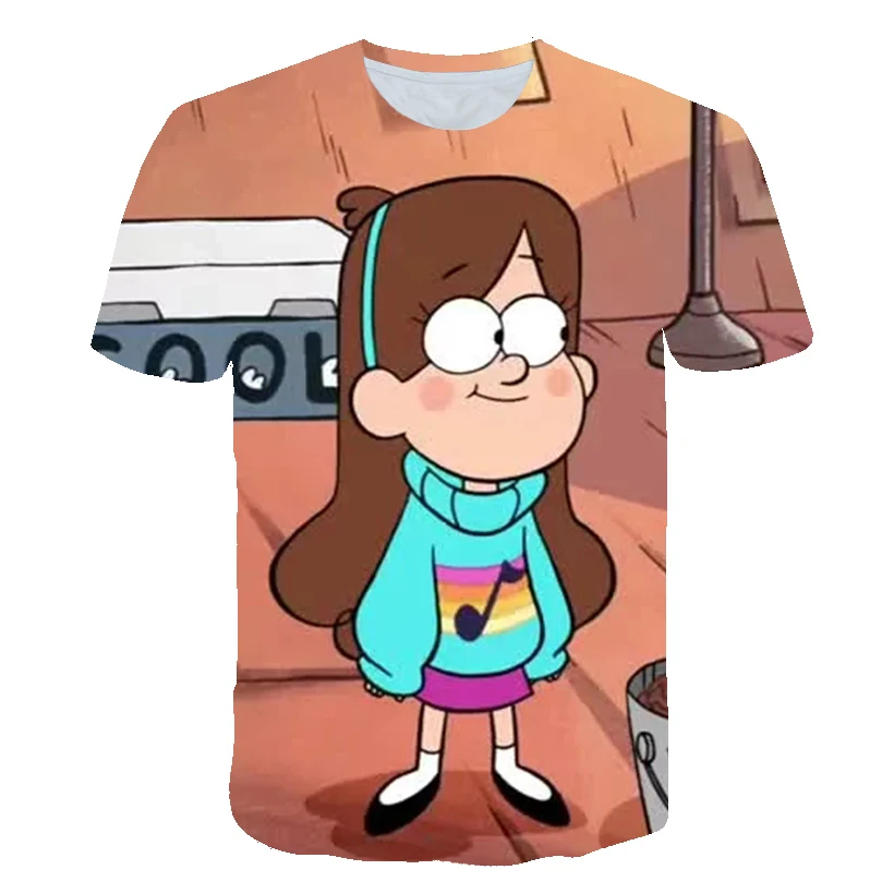 

Модный детский топ, дышащая удобная летняя футболка унисекс, новинка, топ с капюшоном и коротким рукавом с мультяшным принтом персонажа