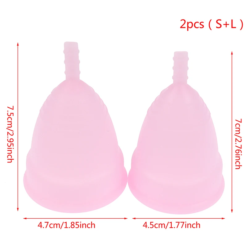 2PCS/Set Small Or Big Size Anner Cup Menstrual For Women Feminine Hygiene Product Medical Grade Silicone Vagina Use - купить по