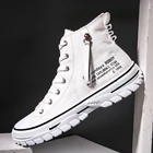 Туфли мужские с вулканизированной подошвой, корейские парусиновые туфли, повседневные модные туфли с высоким берцем, размеры 39 s