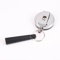 key ring chain belt clip pen pencil holder retractable stainless steel silicone abs anti lost rope for us dropshipping