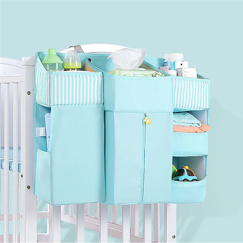 Portable Baby Crib Organizer Bed Hanging Bag for Essentials Diaper Storage Cradle Bedding Set Caddy | Мать и ребенок