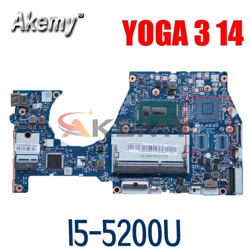 

NM-A381 прозрачная защита для экрана для Lenovo YOGA 3 14 Йога 3-1470 материнская плата портативного компьютера с процессор i5 5200U SR23Y DDR3 100% полностью прот...