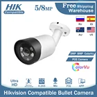 Совместимая с Hikvision IP-камера 5MP 8MP ColorVu POE Встроенный микрофон H.265 IR 50m Водонепроницаемая камера видеонаблюдения Bullet