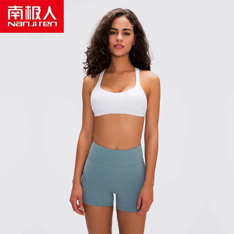 

NANJIREN Lingerie Women Underwear Set One-Piece Yoga Wire Free Solid Color Push Up Seamless Breathable Nylon Exercise Sports Bra