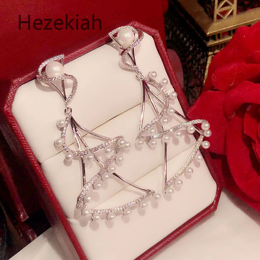 Hezekiah игольчатые серьги для свадебного платья невесты темпераментные и модные