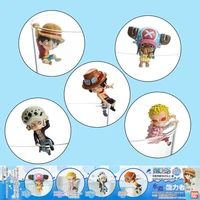 5pcs one piece luffy chopper doll mini anime figure action figure cup pendant model toy collectible ornament for kids fans gift