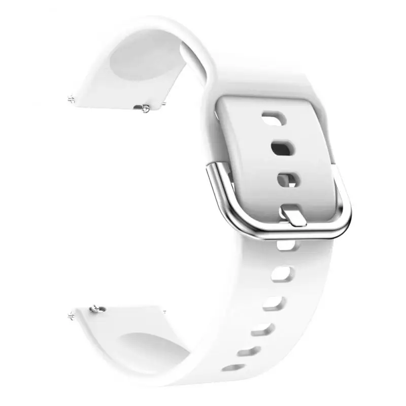 Силиконовый серебристый ремешок с пряжкой для Amazfit GTR 42 мм/47 мм сменный