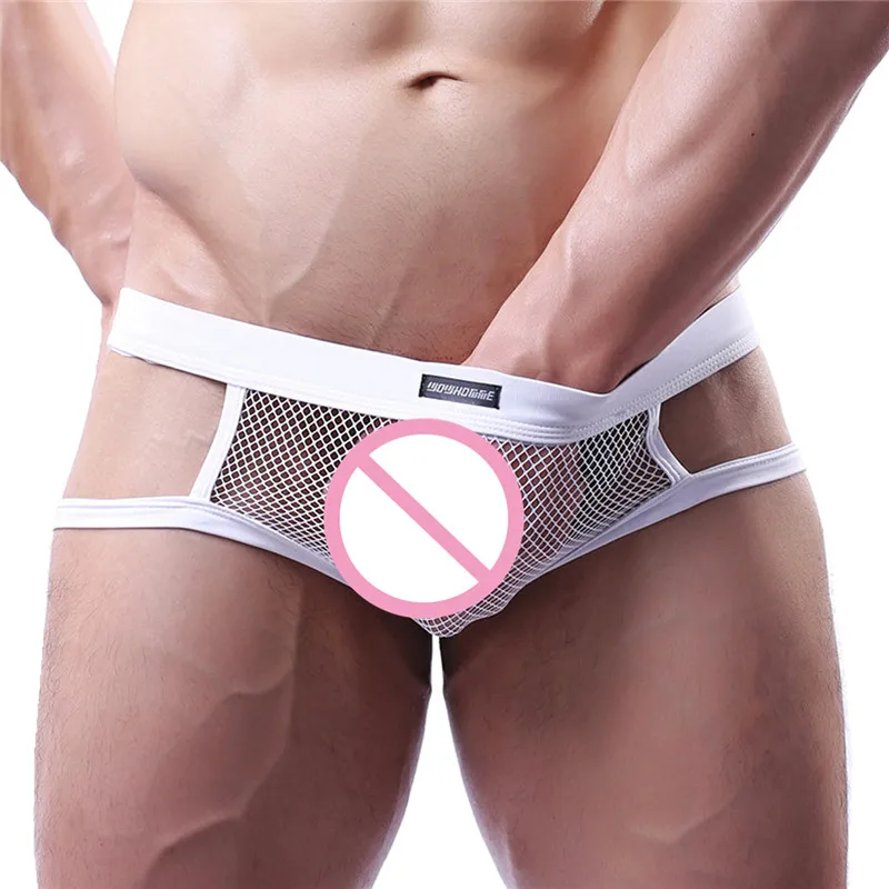 Сексуальное мужское нижнее белье YUFEIDA боксеры в сеточку Прозрачные Боксеры с