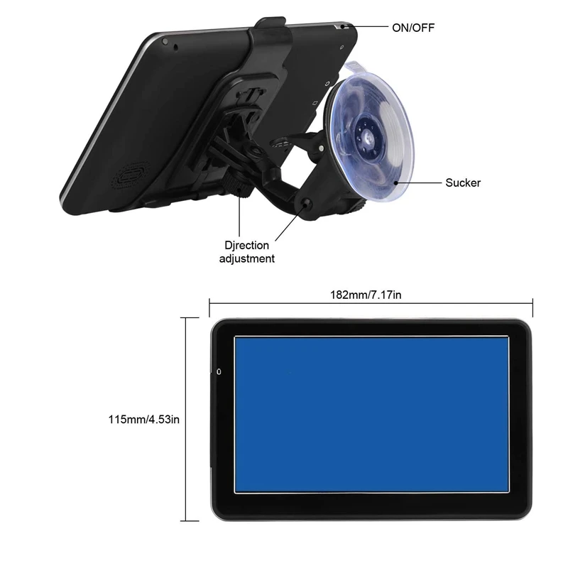 Автомобильный Gps-навигатор 7 дюймов четырехъядерный процессор 256-8 ГБ голосовое