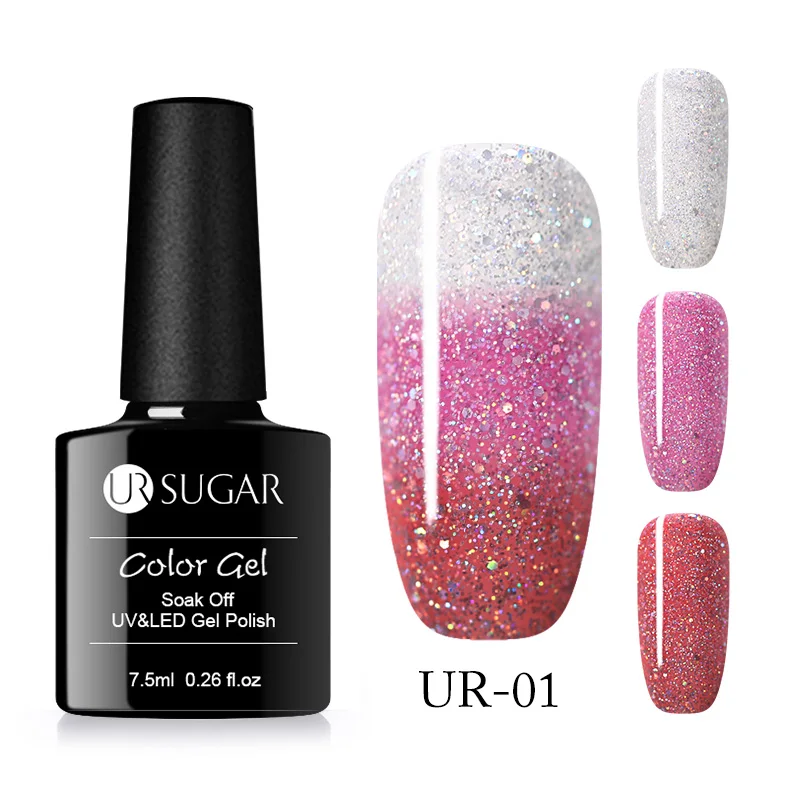 30 Ur SUGAR, 3 цвета, термогель-лак, 3 в 1, меняющий цвет температуры, долговечный, замачиваемый, УФ светодиодный Гель-лак для ногтей, лак - Цвет: 30