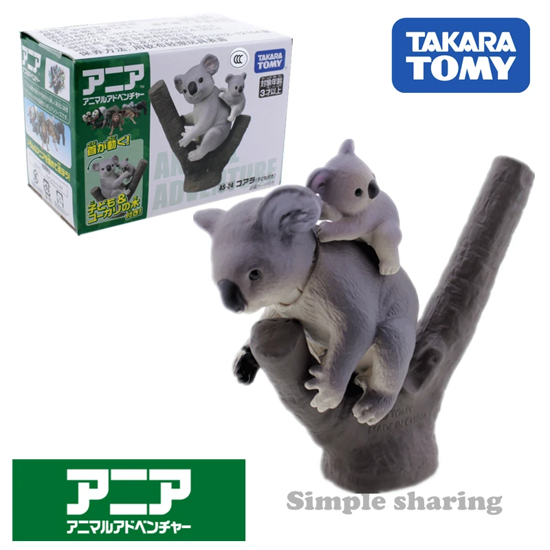 Takara Tomy Tomica Ania приключения животных коала 24 литые детские игрушки из смолы